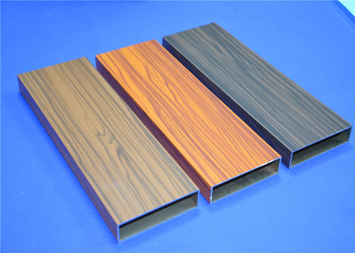60 - 80U Wood Grain Aluminium Profile , Aluminum Window And Door Frame  Profile